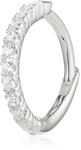 Thomas Sabo Damen Ohrringe Einzel Creole Wei&szlig;e Steine Silber 925 Sterling Silber