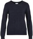 Vila Clothes Damen VIRIL L/S O-Neck Knit TOP-NOOS Pullover, Total Eclipse,