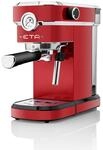 ETA Siebtr&auml;ger Storio I Rot I Espressomaschine I Milchschaumd&uuml;se I 20 Bar I 750ml