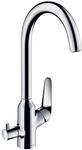 hansgrohe K&uuml;chenarmatur mit Ger&auml;teabstellventil (Wasserhahn K&uuml;che 110&deg; oder...