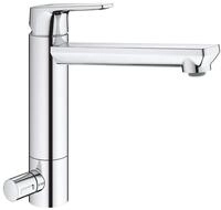 Grohe BauEdge | K&uuml;chenarmaturen - Sp&uuml;ltischbatterie, integrierte...