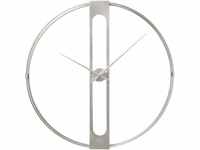 Kare Design Wanduhr Clip, Silber, Durchmesser 60cm, Stahl, Industrial-Design,...