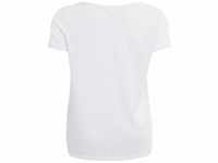 Object Damen OBJTESSI SLUB S/S V-NECK NOOS T-Shirt,, per pack Weiß (White...
