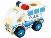 Bino Holzauto Polizei, Spielzeug für Kinder ab 12 Monate, Kinderspiel...