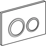 Geberit Bet&auml;tigungsplatte Sigma21 f&uuml;r Doppelsp&uuml;lung, Metallfarbe schwarz...