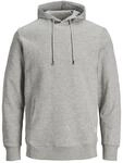 JACK & JONES Herren Jjebasic Noos Hooded Sweatshirt, Hellgrau, L EU