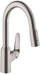 hansgrohe K&uuml;chenarmatur (Wasserhahn K&uuml;che 360&deg; schwenkbar, ausziehbare Brause mit