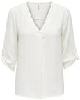 JDY Damen JDY divya 3/4 top wvn nos T Shirt, Cloud Dancer, 42 EU