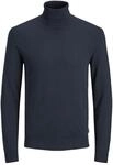 JACK & JONES Herren Jjeemil Knit Roll Neck Noos Rollkragenpullover, Navy Blazer, L