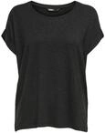 ONLY Damen Onlmoster S/S O-Neck Top Noos JRS, Dark Grey Melange, M