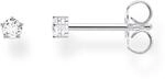 THOMAS SABO Einzel Ohrstecker wei&szlig;er Stein klein silber 925 Sterlingsilber