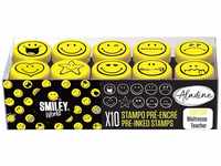 ALADINE Smiley 3003626 Stampo Easy Stempelset, schwarz, gelb, S