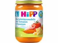 HiPP Bio-Schinkennudeln mit Tomaten und Karotten, 6er Pack (6 x 190 g)