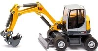 siku 3560, Wacker Neuson EW65 Mobilbagger, 1:50, Metall/Kunststoff, Gelb, Viele