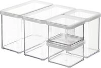 Rotho Loft Aufbewahrungsbox mit Deckel 5er Set Vorratsdosen 0,5&ndash;2,1 L Wei&szlig;
