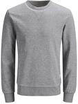 JACK & JONES Herren Jjebasic Crew Neck Noos Sweatshirt, Hellgrau, S EU