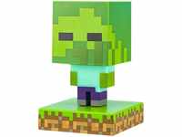 Paladone Minecraft Zombie Icon Light BDP Mini-Nachtlampe mit lustigem Pixel,