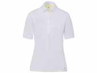 BRAX Damen Style Cleo Finest Pique Stretch Poloshirt, Weiß (White 99),