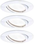 Paulmann Einbauleuchte LED Base rund 5W GU10 Wei&szlig; 3er-Set schwenkbar