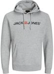 JACK & JONES Herren Jjecorp Logo Sweat Hood Noos 12137054 Kapuzenpullover, Light Grey