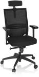 hjh OFFICE 657663 Profi B&uuml;rostuhl Porto MAX HIGH I Stoff Schwarz Drehstuhl