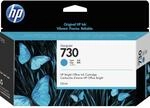HP 730 Cyan, Original Druckerpatrone | Tinte f&uuml;r DesignJet, 130 ml (P2V62A)