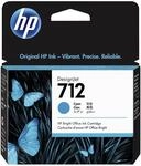 HP 712 Cyan 29 ml Original Druckerpatrone (3ED67A) mit originaler Tinte, f&uuml;r