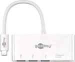 Goobay 62097 USB-C Multiport Adapter mit drei USB 3.0 Anschl&uuml;ssen + Card...