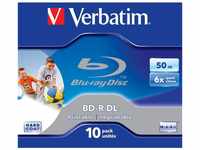 Verbatim BD-R Dual Layer Blu-ray Rohlinge 50 GB, Blu-ray-Disc mit 6-facher