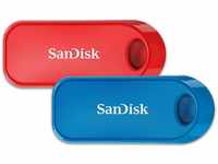 SanDisk Cruzer Snap 32GB USB Flash-Laufwerk - Twin Pack, Blau/Rot