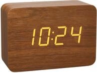 TFA Dostmann Design Funk-Wecker in Holz-Optik Clocco mit LED Ziffern | mit