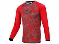 IXS Pivot Kids Jersey Fluo red-camo KM (140) Unterhemd, rot, M