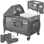 Lionelo Sven Plus 4 in 1 Baby Bett ab Geburt bis 15 kg Wickelauflage Moskitonetz