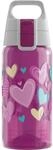SIGG VIVA ONE Hearts Kinder Trinkflasche (0.5 L), schadstofffreie Kinderflasche mit