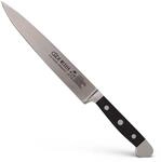 G&Uuml;DE Solingen - Schinkenmesser geschmiedet, 21 cm, POM schwarz, ALPHA,