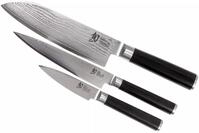 KAI Shun Classic japanisches Kochmesser 3er Set - Santoku 18 cm Klingenl&auml;nge +