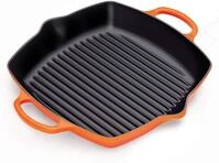 LE CREUSET Signature Hohe quadratische Grillpfanne aus Gusseisen mit...
