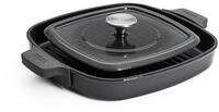 Woll Iron Grillpfanne viereckig mit Rillen, inkl. Steakpresse und...