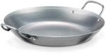 GSW 860628 GastroTraditionell Lyoner Eisen Paella-Pfanne - 40cm, Grau