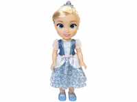 Disney Princess Cinderella Puppe 35cm, reflektierende Glitzeraugen, bewegliche
