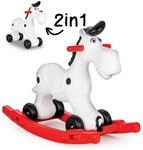 JAMARA 460275 Bob Gallop &ndash; 2in1 Schaukelpferd mit Kufen und Rollen, Leichter...