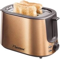 Bestron Toaster mit 2 R&ouml;stkammern, Kr&uuml;melschublade und Br&ouml;tchen-R&ouml;staufsatz,
