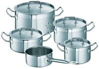 Schulte-Ufer Topf-Set Profi-Line i 5-tlg. aus Edelstahl bestehend aus Brat- Stiel-