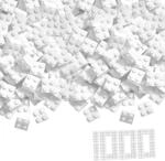 Simba 104114119 - Blox, 1000 wei&szlig;e Bausteine f&uuml;r Kinder ab 3 Jahren, 4er...