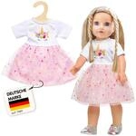 Heless 2060 - Kleid f&uuml;r Puppen im Einhorn Hannah Design, Gr&ouml;&szlig;e 35 - 45 cm