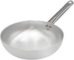Agnelli Poele haute avec manche en acier inoxydable, Silber / Schwarz, 28 cm