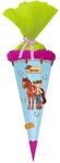 Ursus 9870008 - Schult&uuml;te Bastelset Easy Line, Pferd und Reiterin, sechseckig,...