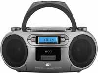 ECG CDR 999 DAB DAB+ / FM-Radio mit CD/Kassetten-Player, Silver