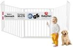BabyDan Flex XL, 90-278 cm, Kaminzaun/Treppengitter/Raumteiler/Kaminumrandung, Wei&szlig;,