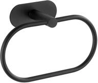 WENKO Turbo-Loc Handtuchring Orea Black Matt, Befestigen ohne Bohren, flexibel